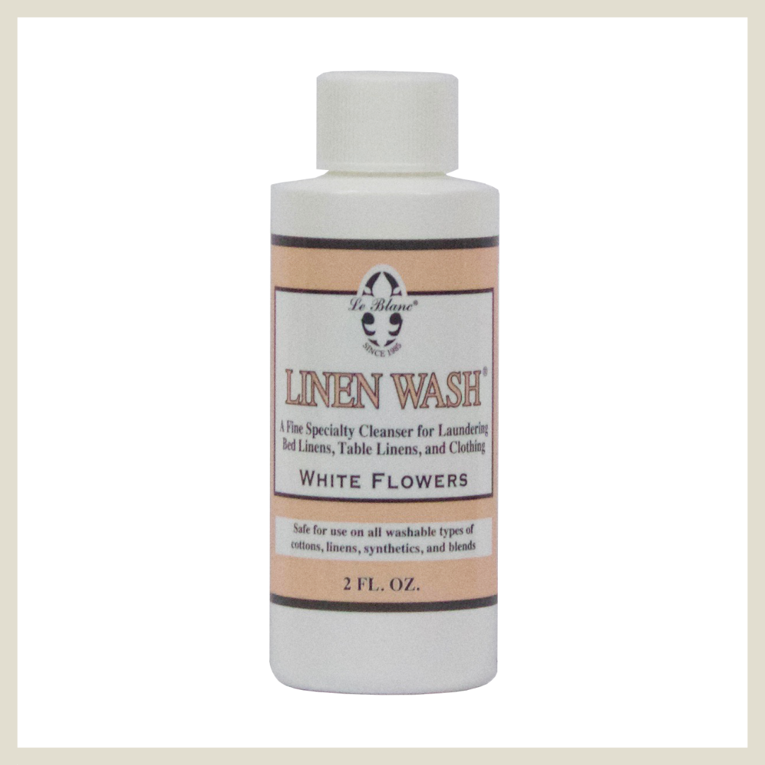 Linen Wash White Flowers